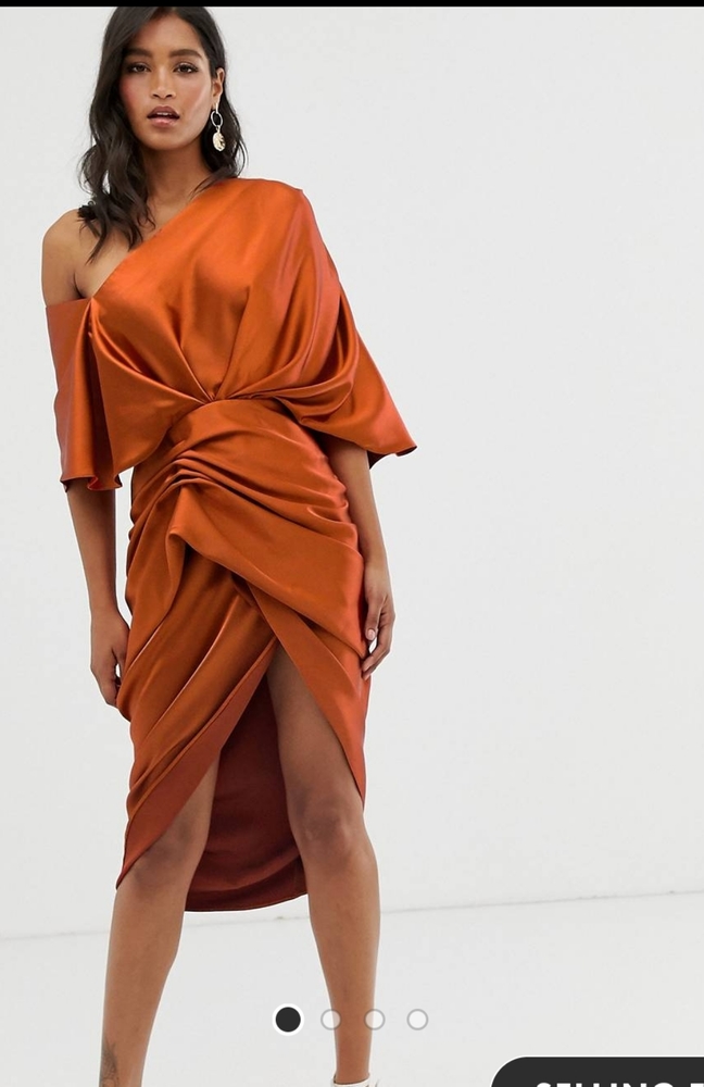 Burnt Orange Midi - special occasion